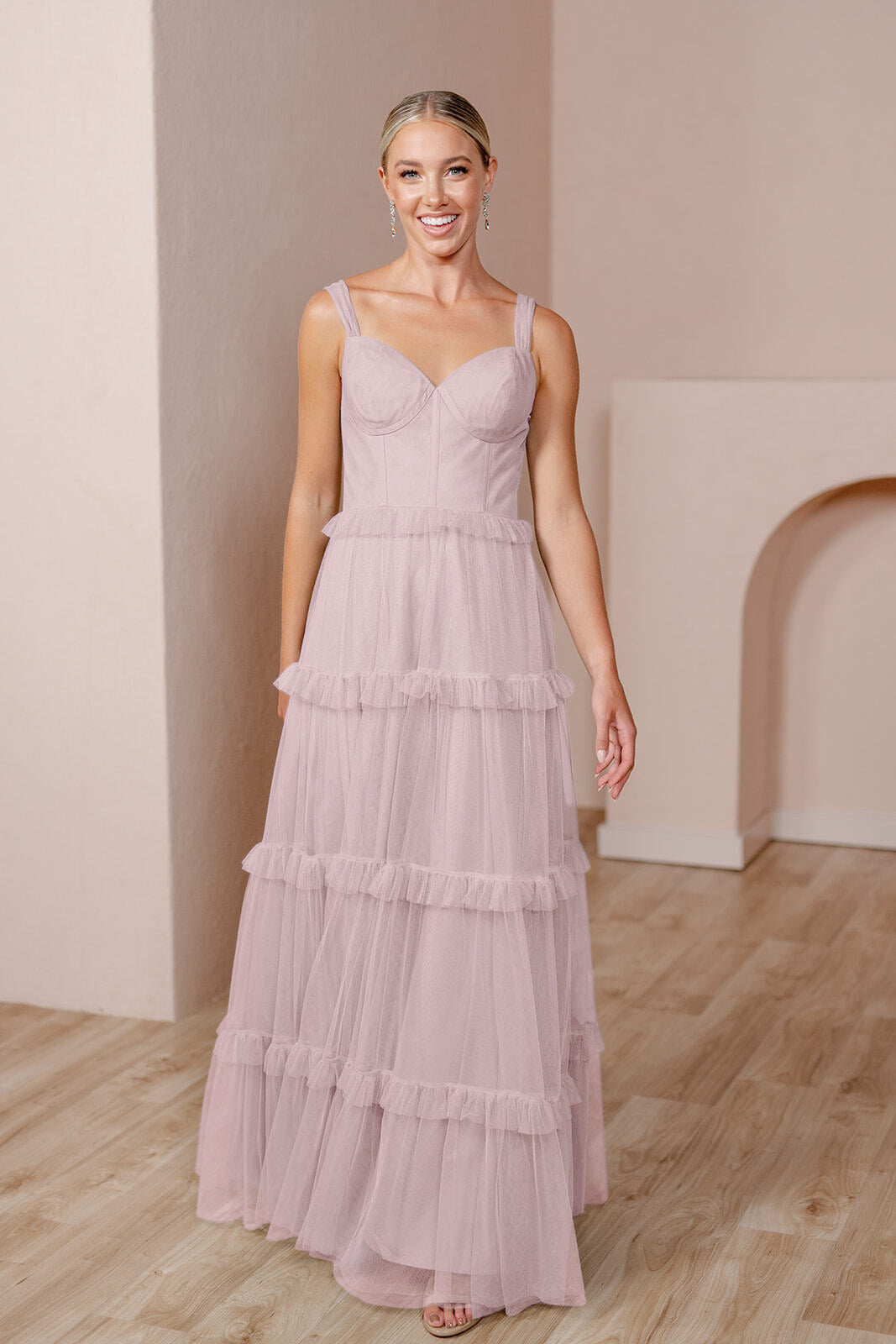 Dusty Quartz Bridesmaid Dress at Revelry | Nicola Tulle Dress | Made to Order Dusty Quartz