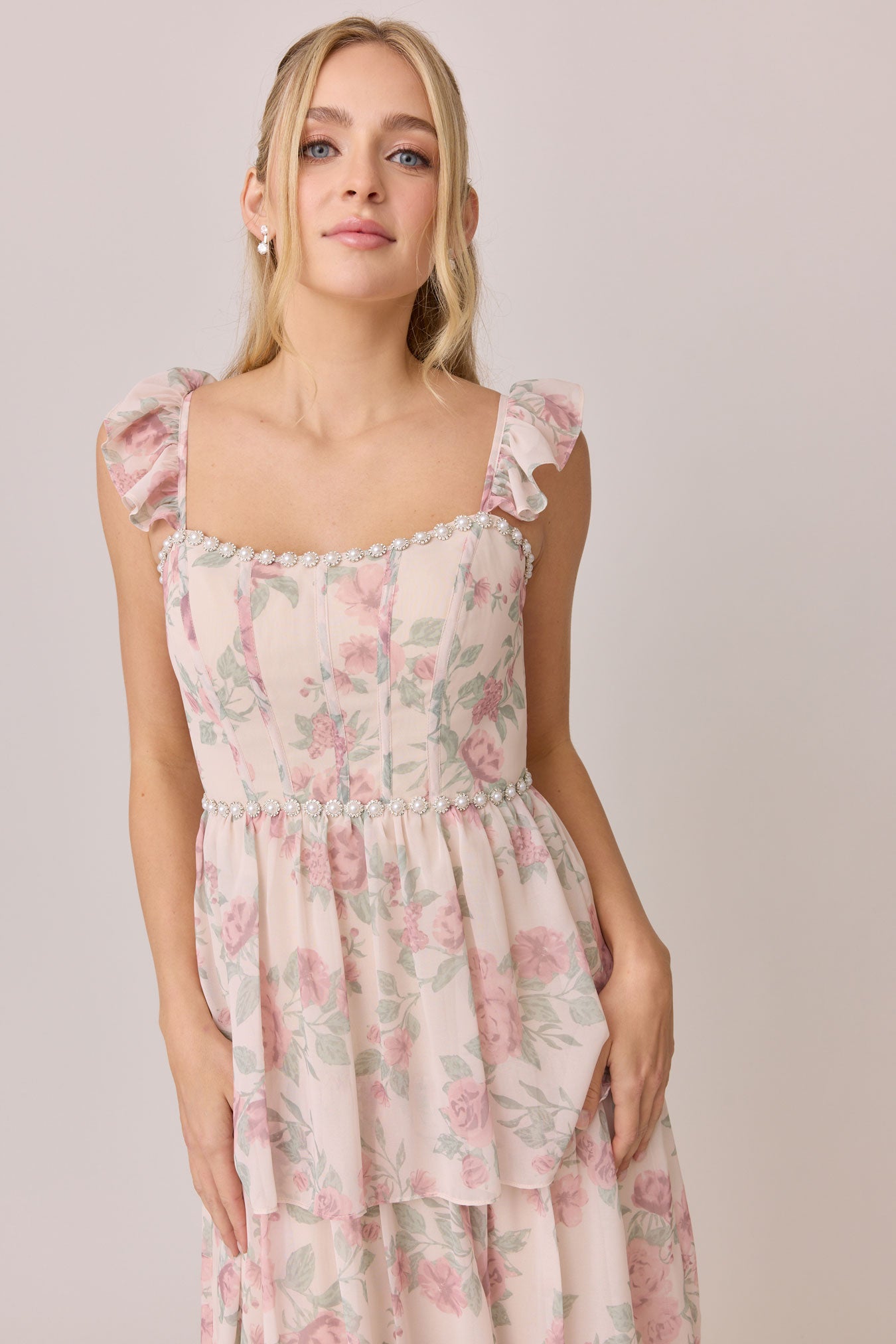 poppy chiffon floral print dress Poppy Chiffon Floral Print Dress