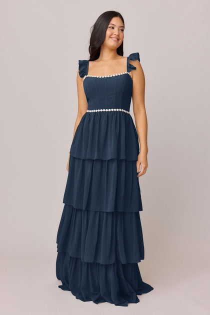 Poppy Luxe Chiffon Dress | Made To Order | Romantic Blue