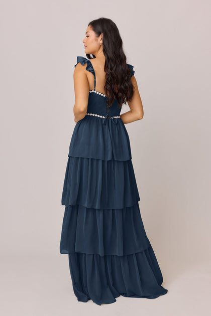 Poppy Luxe Chiffon Dress | Made To Order | Romantic Blue