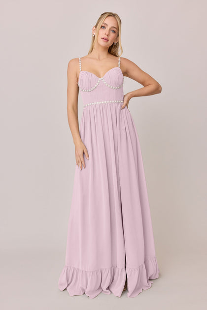 Shylah Luxe Chiffon Dress | Made To Order | Baby Pink