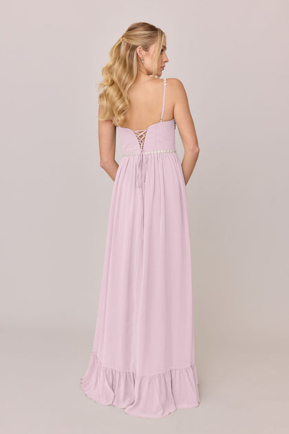 Shylah Luxe Chiffon Dress | Made To Order | Baby Pink