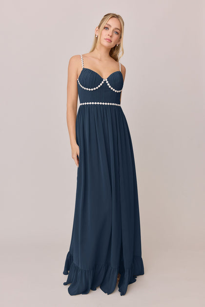 Shylah Luxe Chiffon Dress | Made To Order | Romantic Blue