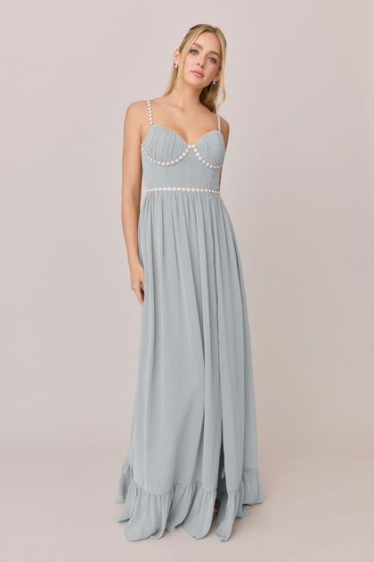 Shylah Luxe Chiffon Dress | Made To Order | Sky Blue