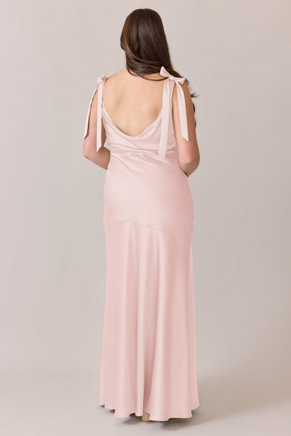 Aaliyah Satin Dress | Made To Order | Blush