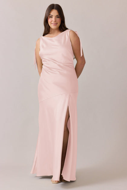Aaliyah Satin Dress | Made To Order | Blush
