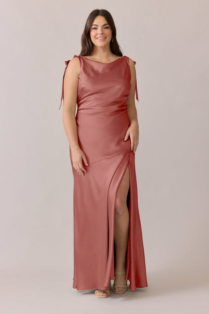 Aaliyah Satin Dress | Made To Order | Desert Rose