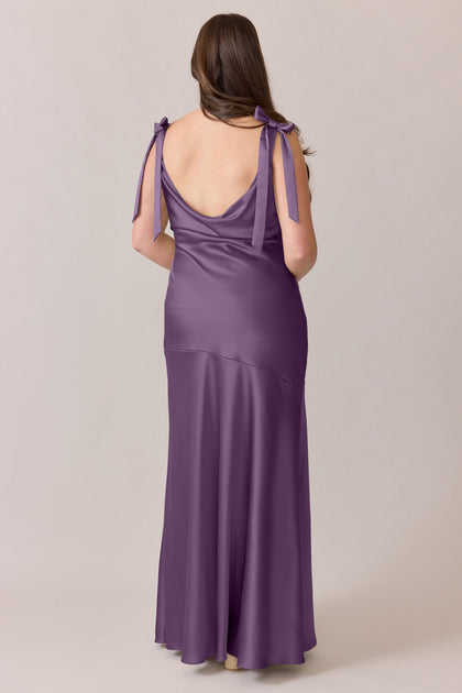 Aaliyah Satin Dress | Made To Order | Dusty Plum