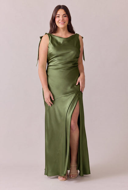 Aaliyah Satin Dress | Made To Order | Fern