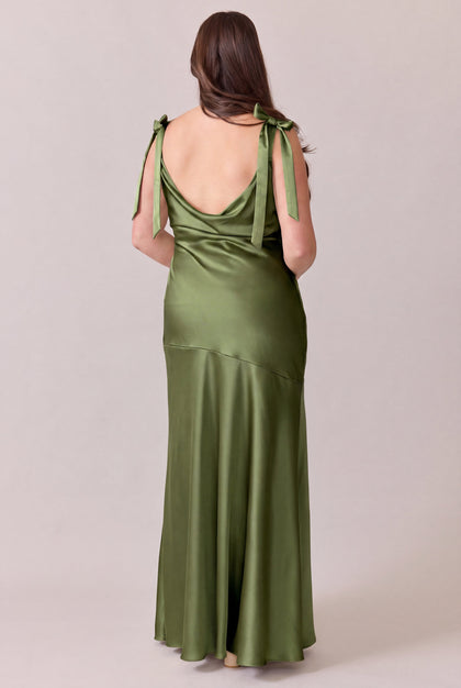 Aaliyah Satin Dress | Made To Order | Fern