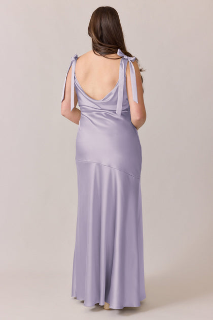 Aaliyah Satin Dress | Made To Order | Light Lavender