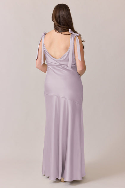 Aaliyah Satin Dress | Made To Order | Lilac