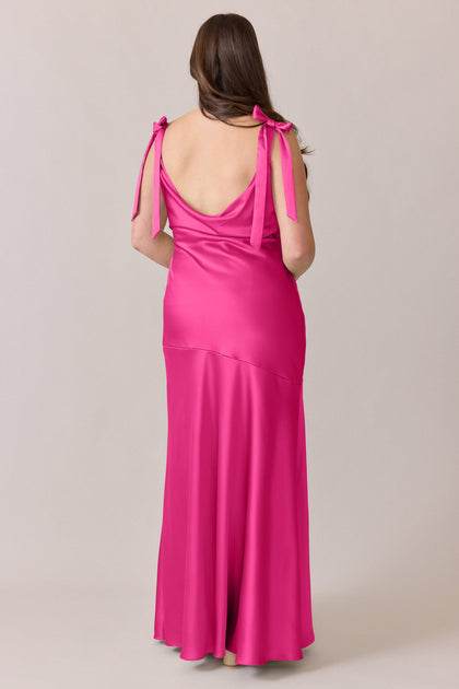 Aaliyah Satin Dress | Made To Order | Malibu Pink