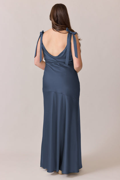 Aaliyah Satin Dress | Made To Order | Romantic Blue