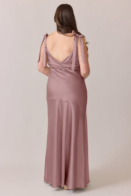 Aaliyah Satin Dress | Made To Order | Rose Quartz