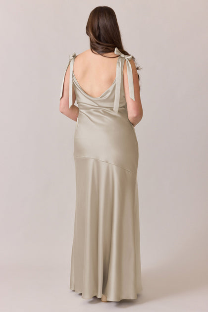 Aaliyah Satin Dress | Made To Order | Soft Champagne