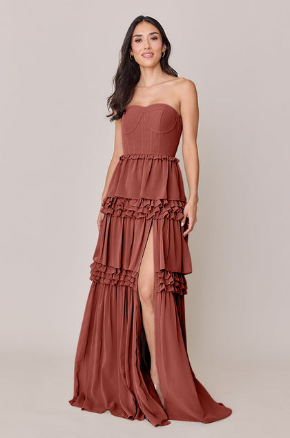 Adeline Chiffon Dress | Made To Order | Cinnamon Rose