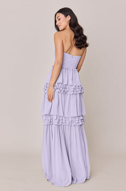 Adeline Chiffon Dress | Made To Order | Light Lavender