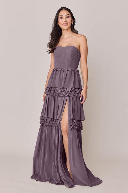 Adeline Chiffon Dress | Made To Order | Wisteria