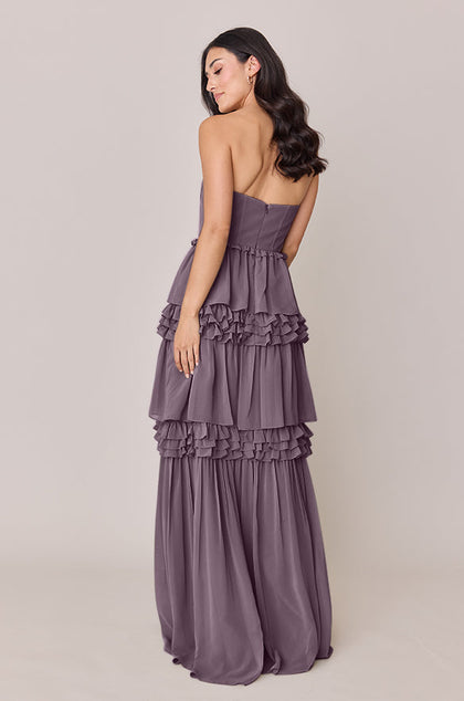 Adeline Chiffon Dress | Made To Order | Wisteria