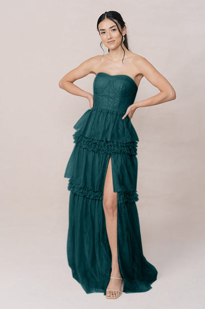 Adeline Tulle Dress | Made To Order | Classic Emerald