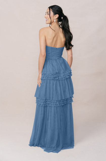 Adeline Tulle Dress | Made To Order | Dusty Blue
