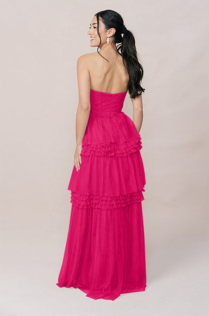 Adeline Tulle Dress | Made To Order | Hot Pink