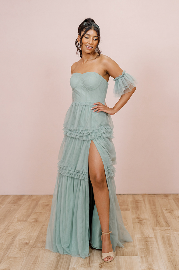 Plus Size 5xl Dresses Strapless Tulle African Gowns Outfits For
