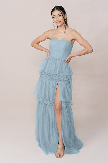 Adeline Tulle Dress | Made To Order | Light Blue