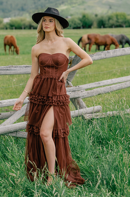 Adeline Tulle Dress | Made To Order | Mahogany