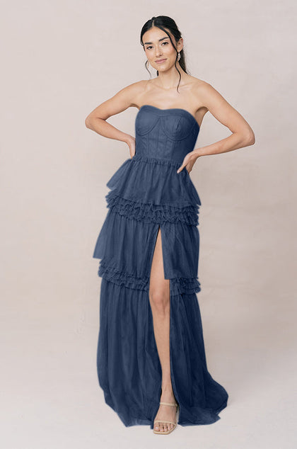Adeline Tulle Dress | Made To Order | Navy