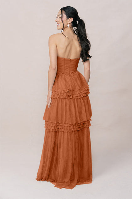 Adeline Tulle Dress | Made To Order | Rust
