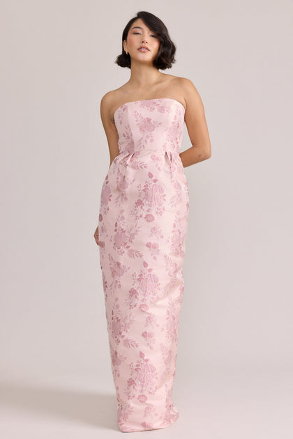 Adrienne Jacquard Dress | Made To Order | Pink