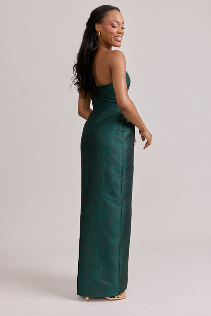Adrienne Jacquard Dress | Made To Order | Classic Emerald