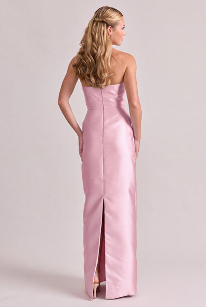 Adrienne Mikado Dress | Baby Pink
