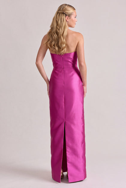 Adrienne Mikado Dress | Fuchsia