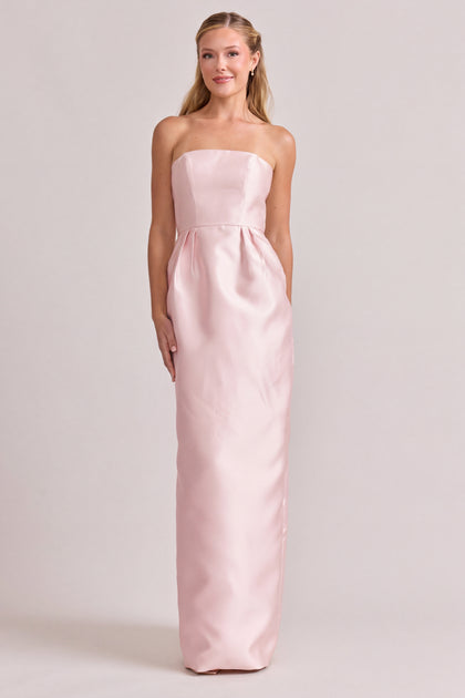 Adrienne Mikado Dress | Light Pink