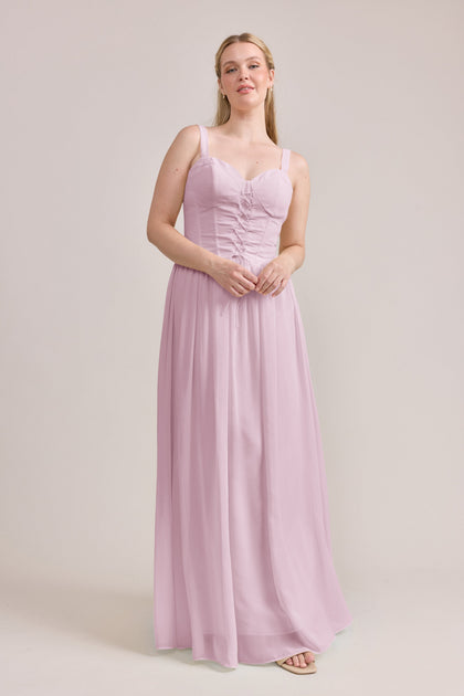 Alena Chiffon Dress | Made To Order | Baby Pink