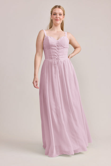 Alena Chiffon Dress | Made To Order | Baby Pink