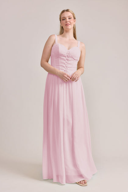 Alena Chiffon Dress | Made To Order | Blush Pink