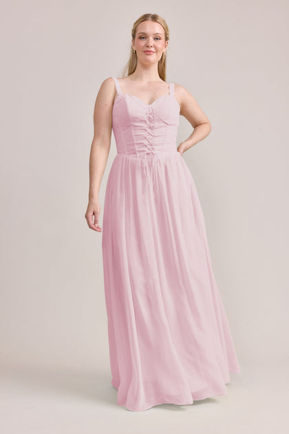 Alena Chiffon Dress | Made To Order | Blush Pink
