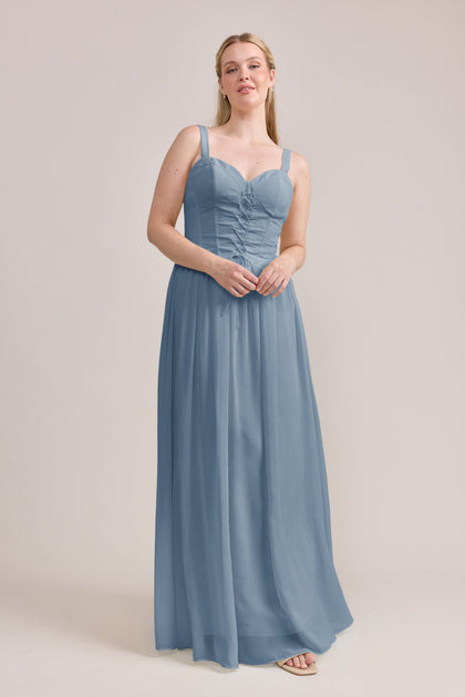 Alena Chiffon Dress | Made To Order | French Blue