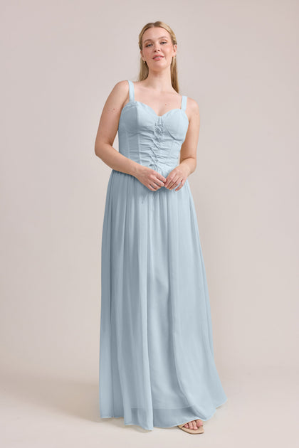 Alena Chiffon Dress | Made To Order | Light Blue
