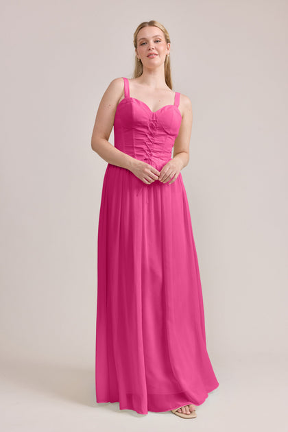 Alena Chiffon Dress | Malibu Pink