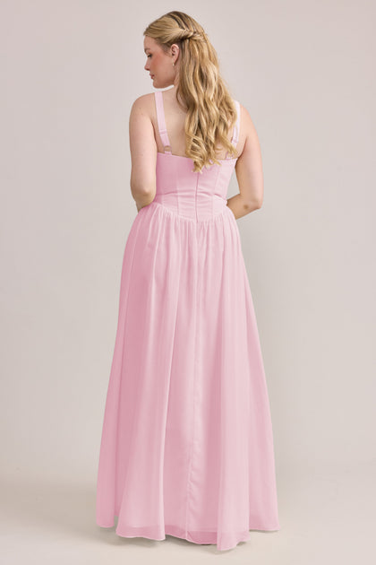Alena Chiffon Dress | Made To Order | Perfect Pink