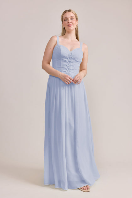 Alena Chiffon Dress | Made To Order | Periwinkle