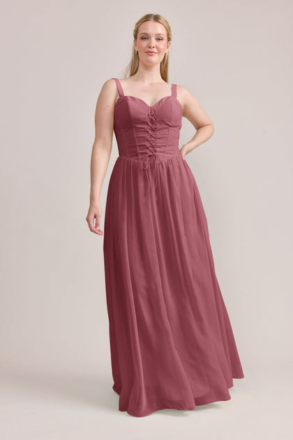 Alena Chiffon Dress | Made To Order | Rosewood