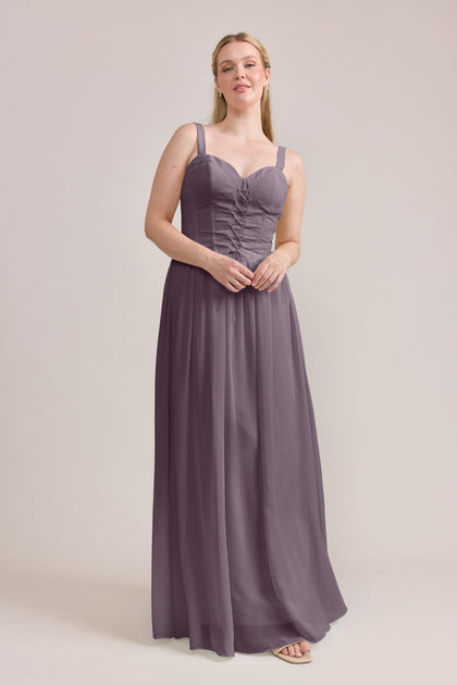 Alena Chiffon Dress | Made To Order | Wisteria