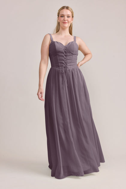 Alena Chiffon Dress | Made To Order | Wisteria