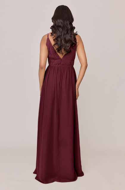 Alma Chiffon Dress | Made To Order | Cabernet